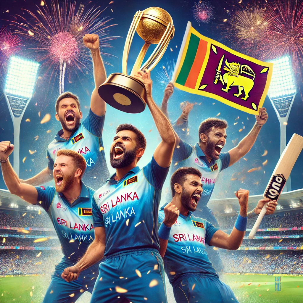 4. Modern-Day Sri Lankan Victory – The Sri Lankan team celebrating a trophy win in Australia.